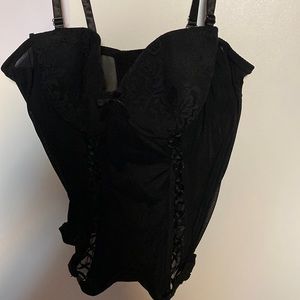 💝 Black lace, 90 size extra, large corset